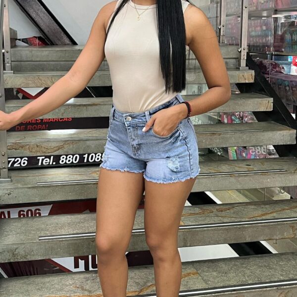 Short de Jean azul claro