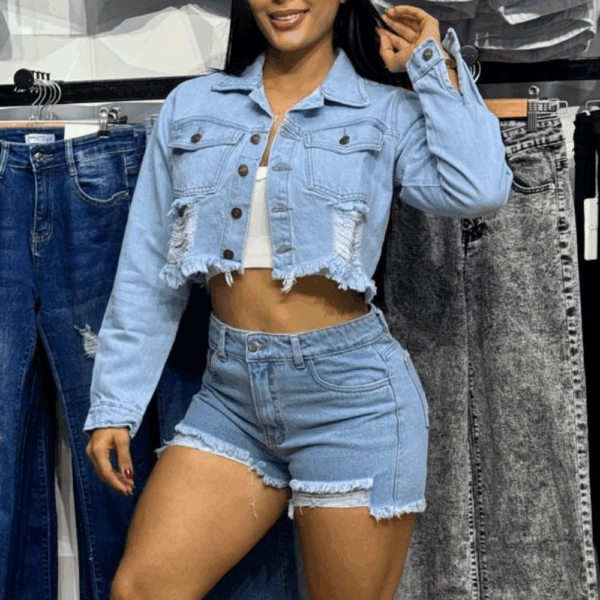 Chaqueta de Jean azul claro