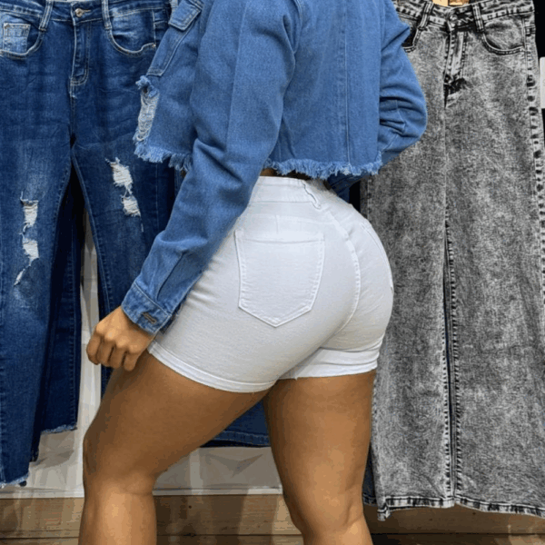 Short de jean blanco - Imagen 2